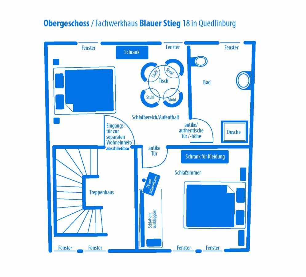 Blauer Stieg Villa Quedlinburg Eksteriør billede